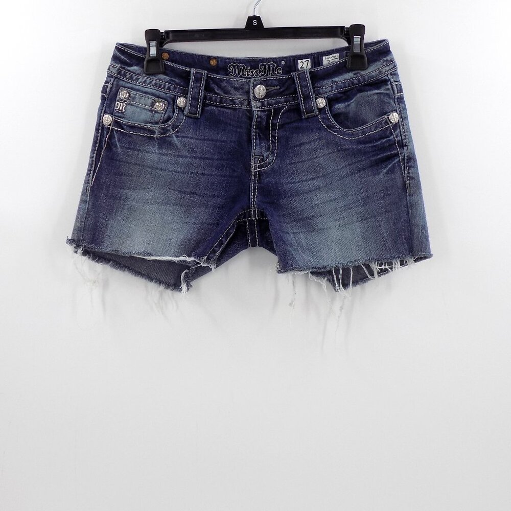 Miss Me Jean Shorts Keepsake Angel Size 27 Blue